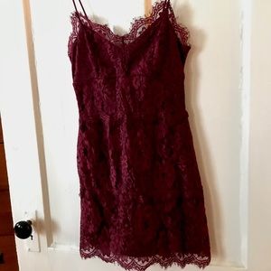 Bodycon Lace Topshop dress.